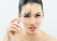 Fată după întinerirea facială cu laser fracționat